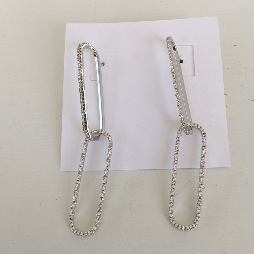 Oblong Glittery Earrings